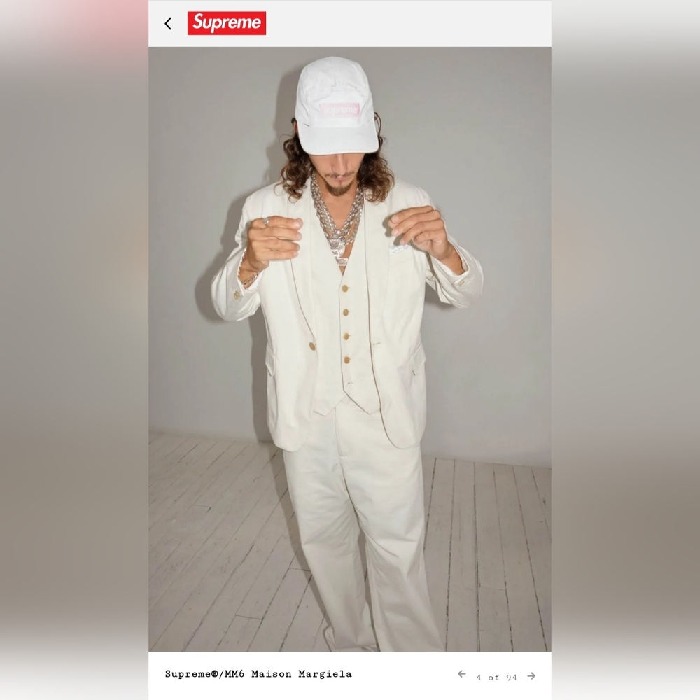 Supreme X MM6 Maison Margiela Washed Cotton Suit *SS24* *NWT*